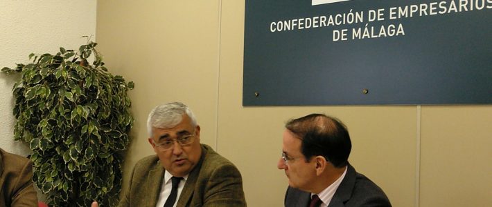 Reunión del presidente de CEVE Andalucía y el consejero de economía de la Junta de Andalucía