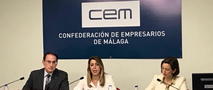 Reunión en la CEM (Confederación de empresarios de Málaga) con Dña. Susana Díaz